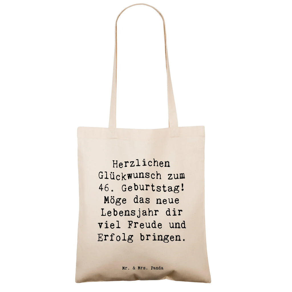 Tragetasche Spruch 46. Geburtstag Stoffbeutel, Einkaufstüte, Jutebeutel, Beutel, Tragetasche, Strandtasche, Laptoptasche, Schultertasche, Jutetasche, Umhängetasche, Shopper, Beuteltasche, Einkaufstasche, Badetasche, Stofftasche, Tasche, Geburtstag, Geburtstagsgeschenk, Geschenk