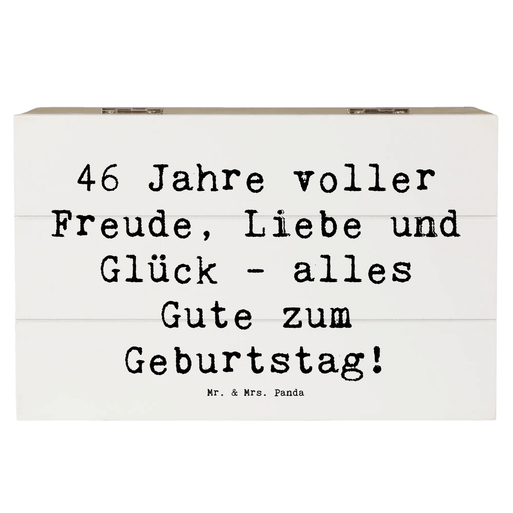 Holzkiste Spruch 46. Geburtstag Erinnerungsbox, Holzkiste, Truhe, Dekokiste, Erinnerungskiste, Geschenkbox, XXL, Kiste, Geschenkdose, Schatulle, Aufbewahrungsbox, Schatzkiste, Geburtstag, Geburtstagsgeschenk, Geschenk