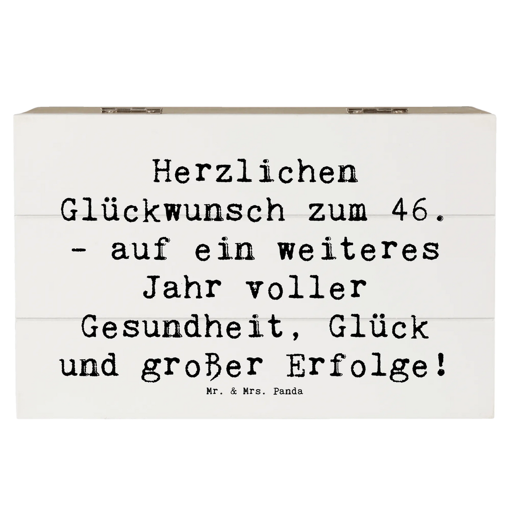 Holzkiste Spruch 46. Geburtstag Glückwünsche Erinnerungskiste, Schatzkiste, Holzkiste, Truhe, Erinnerungsbox, Aufbewahrungsbox, Geschenkdose, XXL, Schatulle, Geschenkbox, Kiste, Dekokiste, Geburtstag, Geburtstagsgeschenk, Geschenk