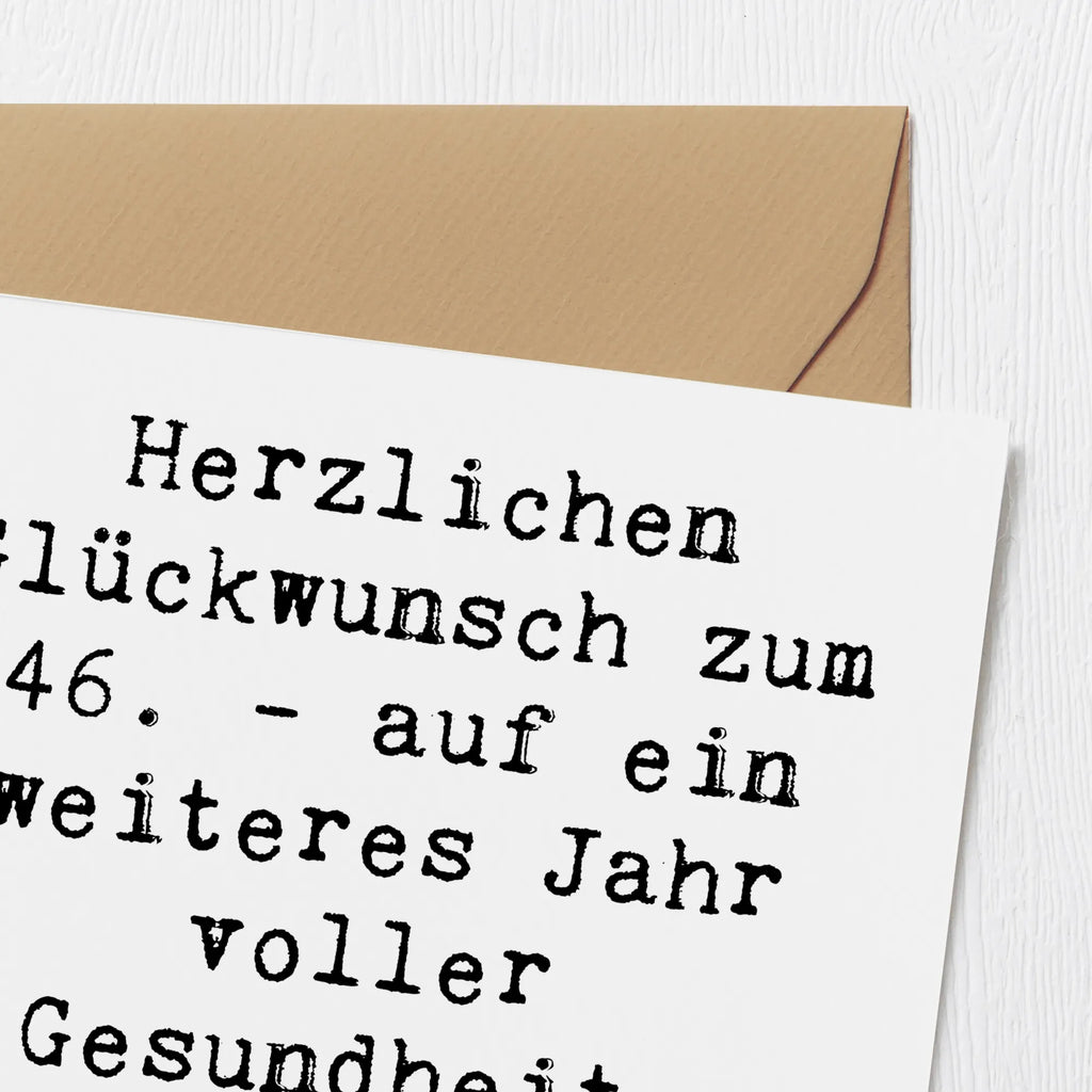 Deluxe Card Saying Herzlichen Glückwunsch zum 46. - auf ein weiteres Jahr voller Gesundheit, Glück und großer Erfolge! Karte, Glückwunschkarte, Hochwertige Grußkarte, Grußkarte, Klappkarte, Geburtstagskarte, Hochzeitskarte, Einladungskarte, Hochwertige Klappkarte, Geburtstag, Geburtstagsgeschenk, Geschenk