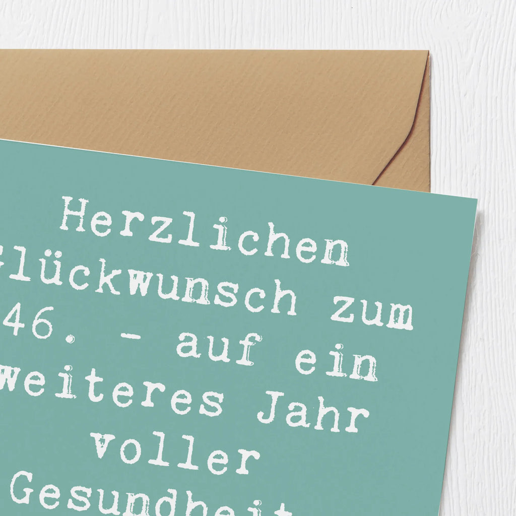 Deluxe Card Saying Herzlichen Glückwunsch zum 46. - auf ein weiteres Jahr voller Gesundheit, Glück und großer Erfolge! Karte, Glückwunschkarte, Hochwertige Grußkarte, Grußkarte, Klappkarte, Geburtstagskarte, Hochzeitskarte, Einladungskarte, Hochwertige Klappkarte, Geburtstag, Geburtstagsgeschenk, Geschenk