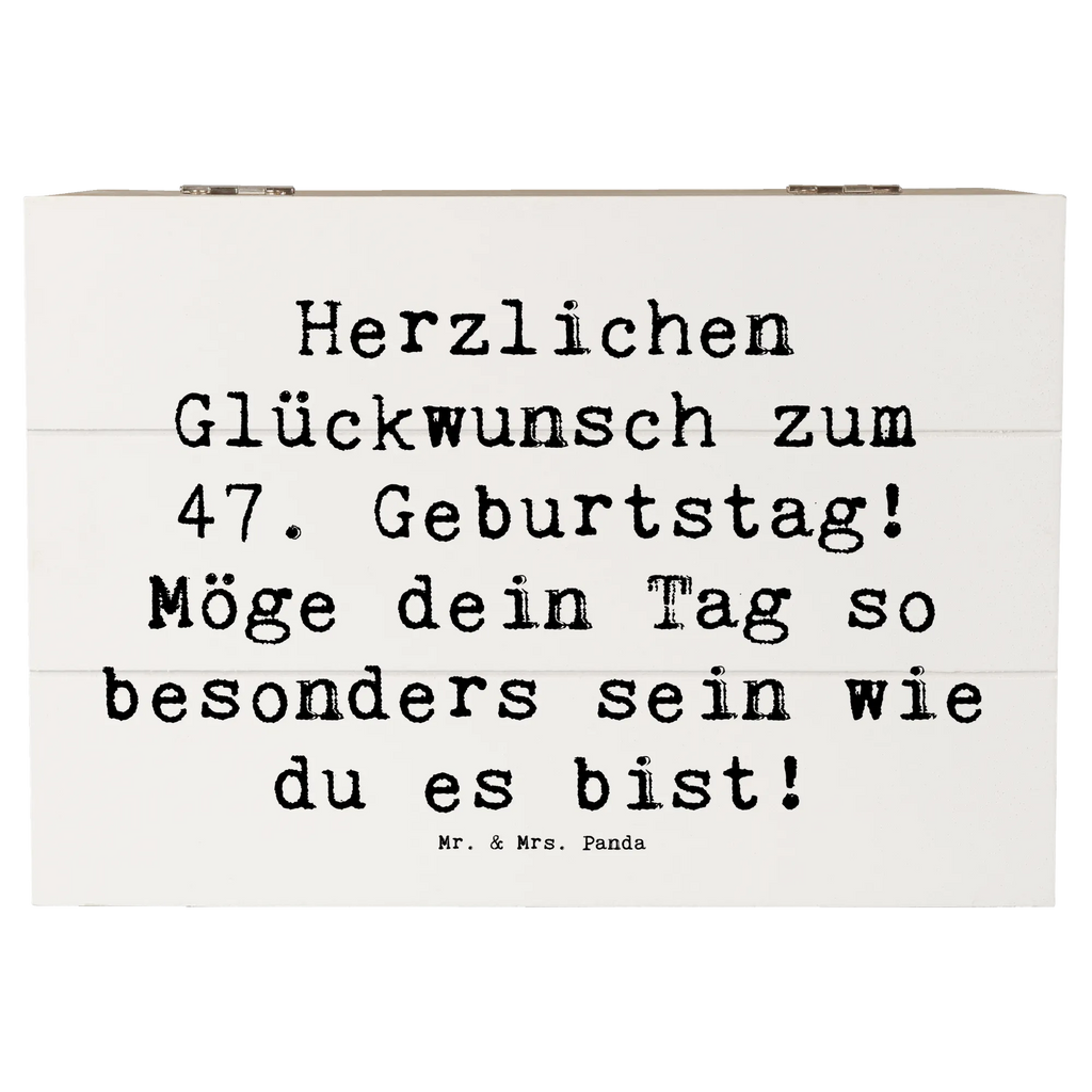 Holzkiste Spruch 47. Geburtstag Schatzkiste, Geschenkdose, Erinnerungsbox, Geschenkbox, Holzkiste, Truhe, Erinnerungskiste, XXL, Dekokiste, Kiste, Aufbewahrungsbox, Schatulle, Geburtstag, Geburtstagsgeschenk, Geschenk