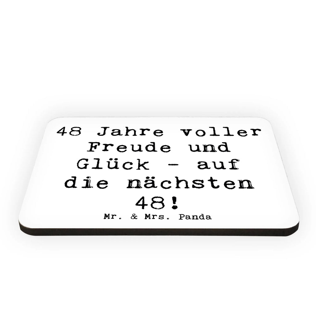 Magnet Saying 48 Jahre voller Freude und Glück - auf die nächsten 48! Pinnwandmagnet, Kühlschrankmagnet, Dekomagnet, Notiz Magnet, Motivmagnete, Souvenir Magnet, Kühlschrank Dekoration, Whiteboard Magnet, Geburtstag, Geburtstagsgeschenk, Geschenk
