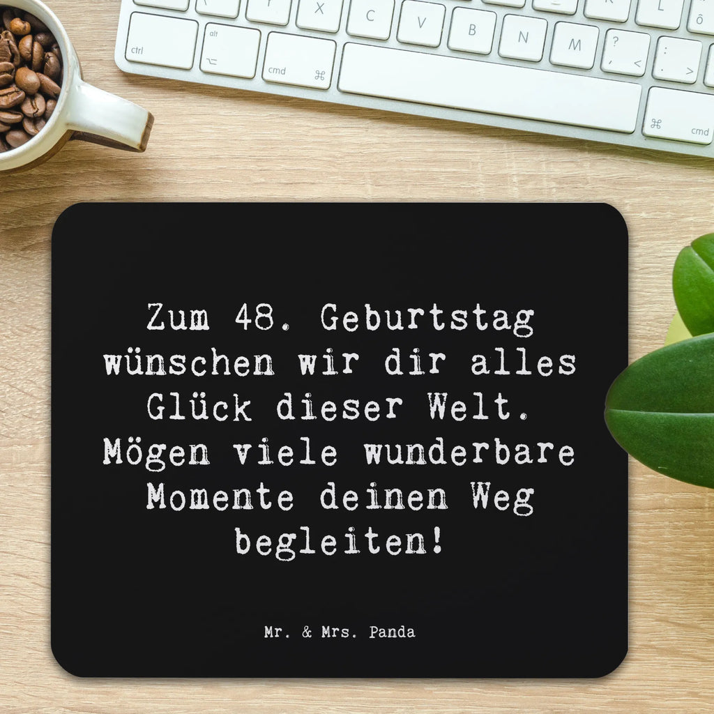 Mouse mat Saying Zum 48. Geburtstag wünschen wir dir alles Glück dieser Welt. Mögen viele wunderbare Momente deinen Weg begleiten! Arbeitszimmer, Einzigartiges Mauspad, PC Zubehör, Computer zubehör, Büroausstattung, Mauspad, Mausunterlage, Mauspad Büro, Designer Mauspad, Mousepad, Geburtstag, Geburtstagsgeschenk, Geschenk
