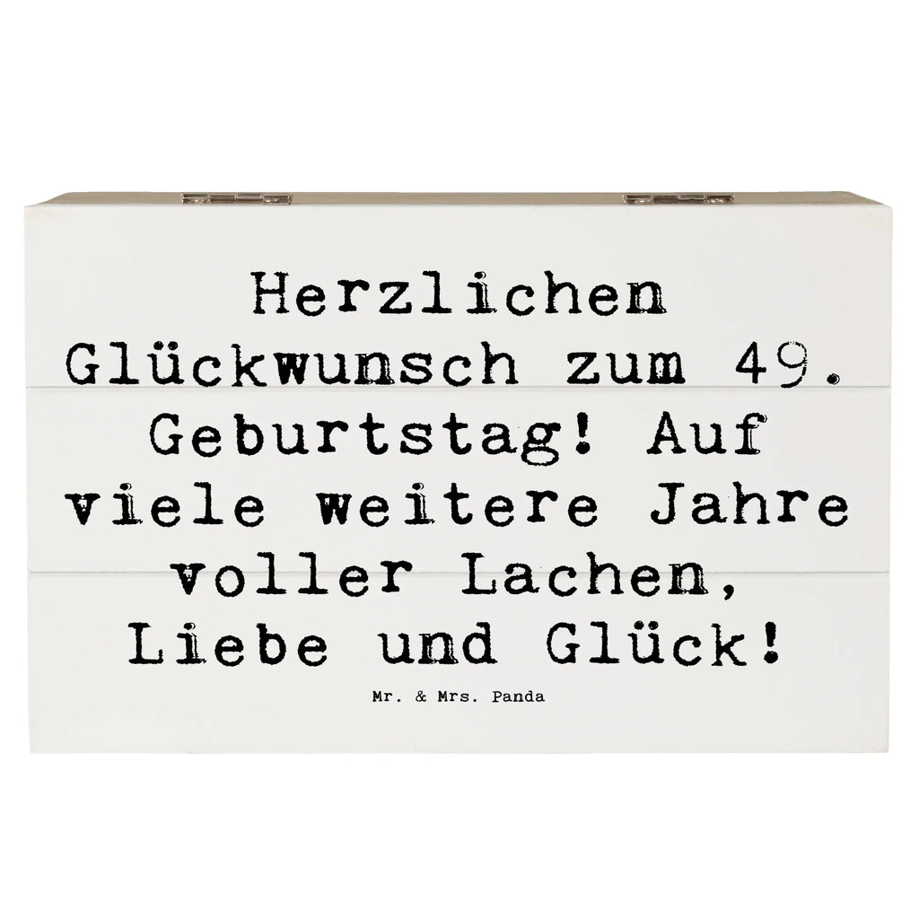 Wooden chest Saying Herzlichen Glückwunsch zum 49. Geburtstag! Auf viele weitere Jahre voller Lachen, Liebe und Glück! Geschenkdose, Erinnerungsbox, Schatzkiste, Geschenkbox, XXL, Holzkiste, Erinnerungskiste, Dekokiste, Aufbewahrungsbox, Kiste, Schatulle, Truhe, Geburtstag, Geburtstagsgeschenk, Geschenk