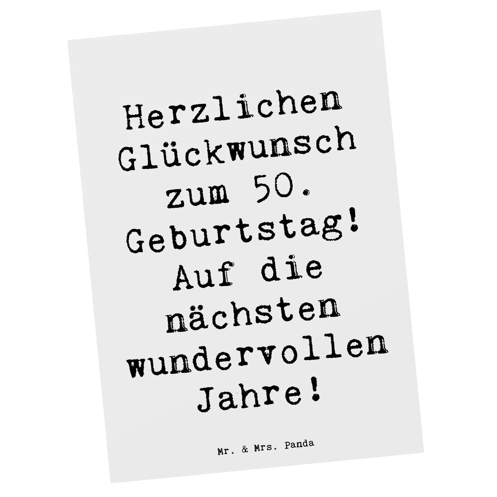 Postcard Saying Herzlichen Glückwunsch zum 50. Geburtstag! Auf die nächsten wundervollen Jahre! Grußkarte, Karte, Ansichtskarte, Dankeskarte, Postkarte, Geburtstagskarte, Geschenkkarte, Einladungskarten Geburtstag, Einladungskarte, Einladung, Einladung Geburtstag, Ansichtskarten, Geburtstag, Geburtstagsgeschenk, Geschenk