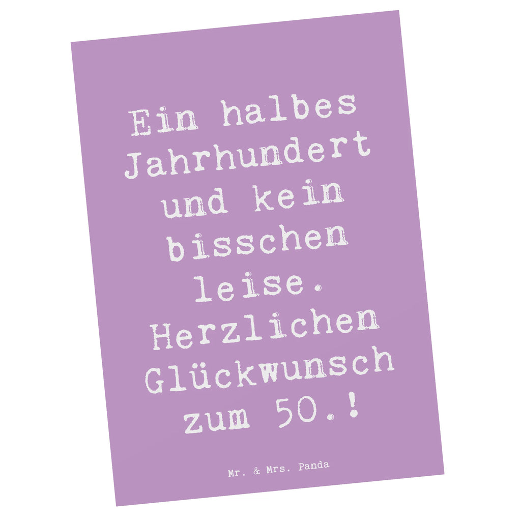 Postcard Saying Ein halbes Jahrhundert und kein bisschen leise. Herzlichen Glückwunsch zum 50.! Karte, Dankeskarte, Ansichtskarten, Einladung Geburtstag, Grußkarte, Einladungskarten Geburtstag, Geburtstagskarte, Einladung, Postkarte, Einladungskarte, Geschenkkarte, Ansichtskarte, Geburtstag, Geburtstagsgeschenk, Geschenk