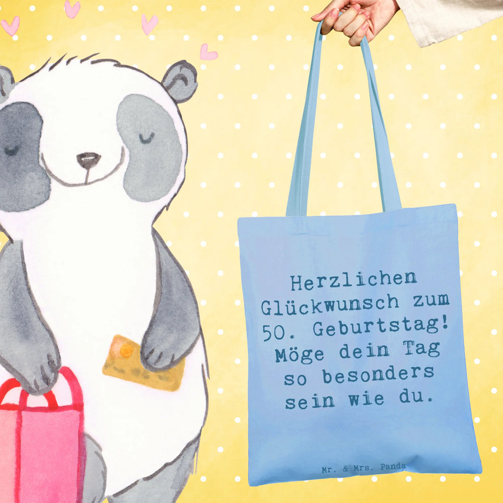 Tragetasche Spruch 50. Geburtstag Freude Beuteltasche, Beutel, Einkaufstasche, Jutebeutel, Stoffbeutel, Tasche, Shopper, Umhängetasche, Strandtasche, Schultertasche, Stofftasche, Tragetasche, Badetasche, Jutetasche, Einkaufstüte, Laptoptasche, Geburtstag, Geburtstagsgeschenk, Geschenk