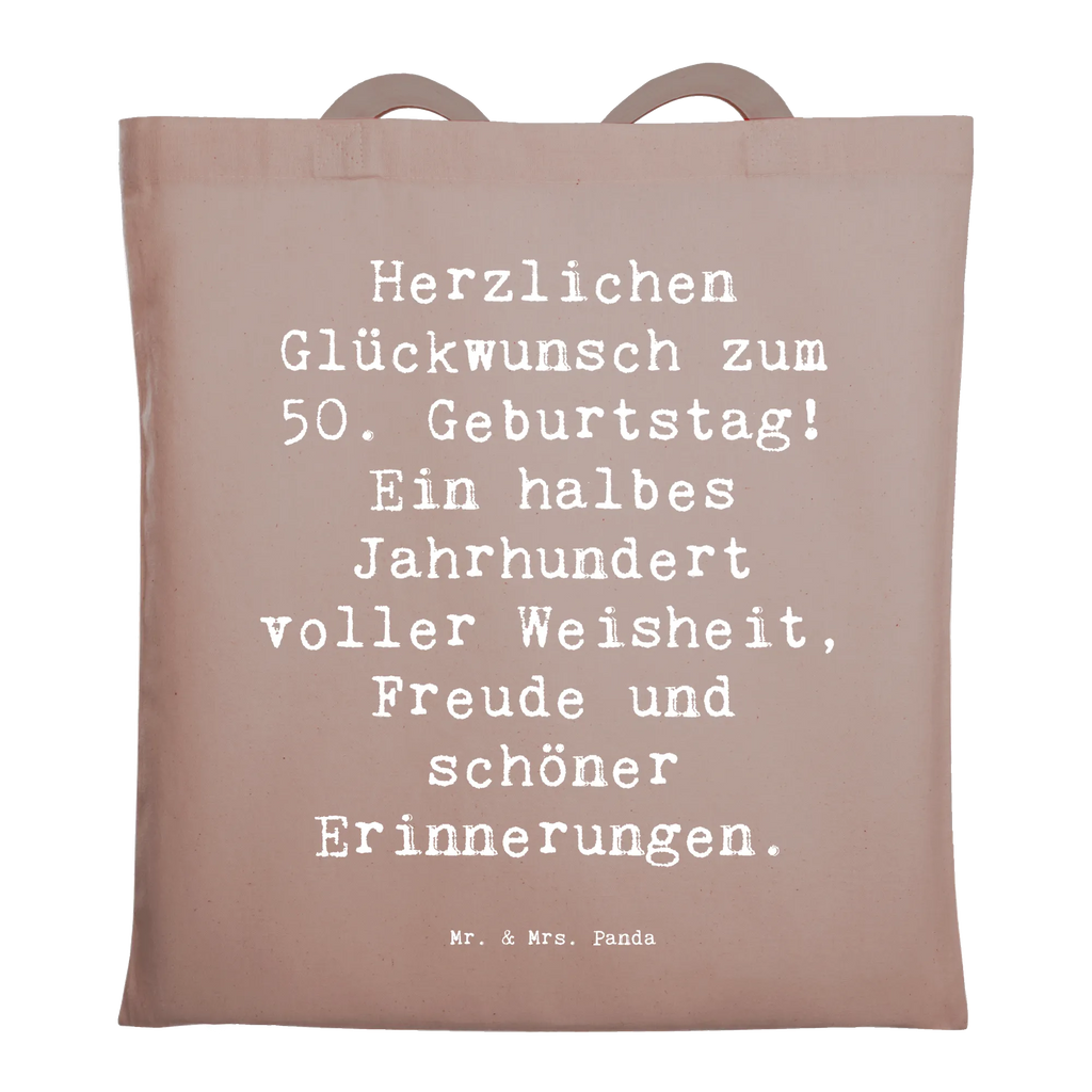 Tragetasche Spruch 50. Geburtstag Beuteltasche, Beutel, Einkaufstasche, Jutebeutel, Stoffbeutel, Tasche, Shopper, Umhängetasche, Strandtasche, Schultertasche, Stofftasche, Tragetasche, Badetasche, Jutetasche, Einkaufstüte, Laptoptasche, Geburtstag, Geburtstagsgeschenk, Geschenk