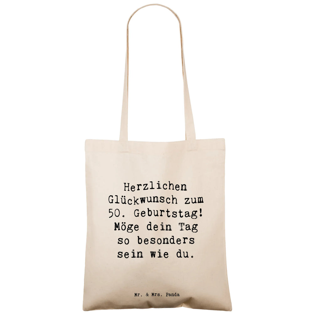 Tragetasche Spruch 50. Geburtstag Freude Beuteltasche, Beutel, Einkaufstasche, Jutebeutel, Stoffbeutel, Tasche, Shopper, Umhängetasche, Strandtasche, Schultertasche, Stofftasche, Tragetasche, Badetasche, Jutetasche, Einkaufstüte, Laptoptasche, Geburtstag, Geburtstagsgeschenk, Geschenk