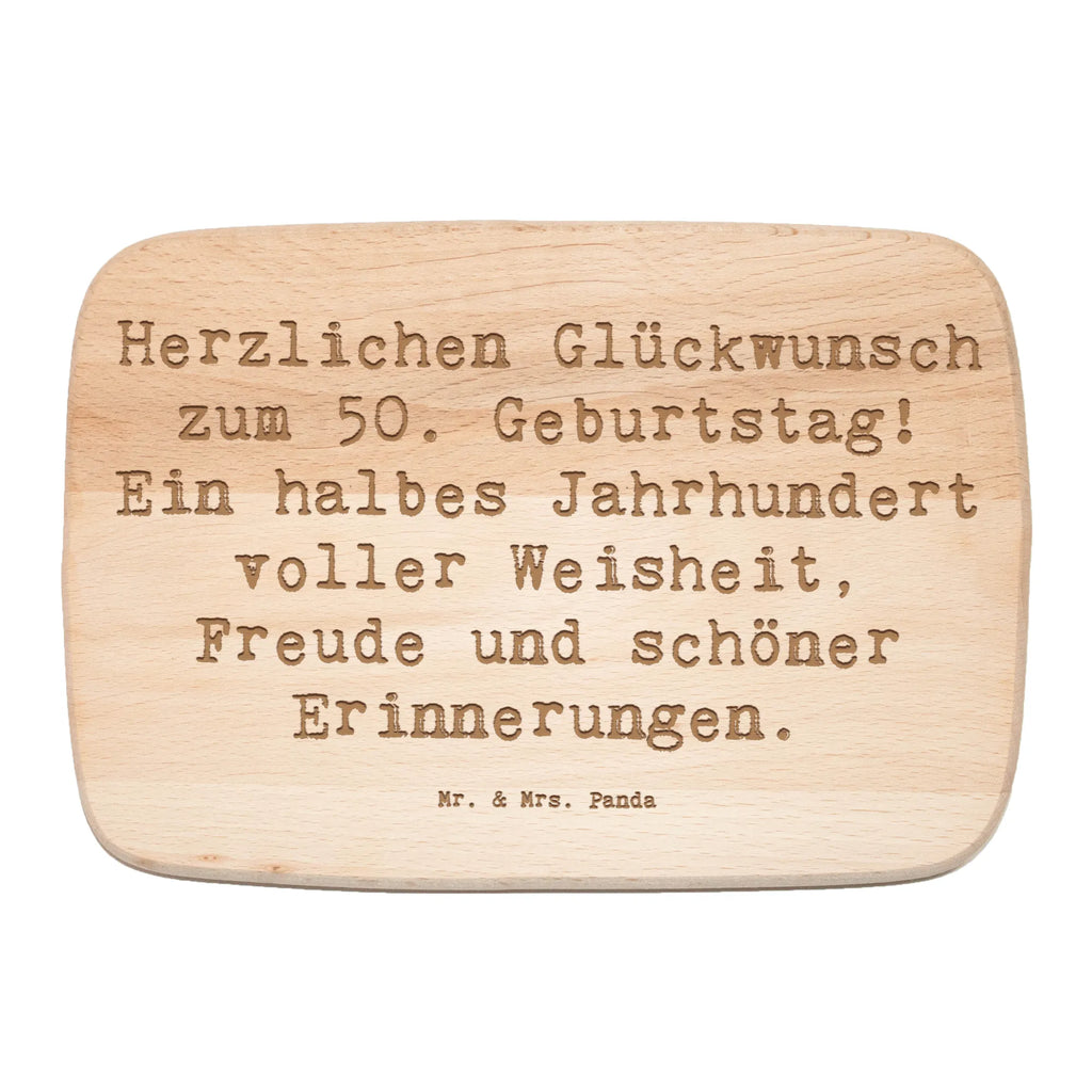 Śniadaniowa deska Przysłowie Herzlichen Glückwunsch zum 50. Geburtstag! Ein halbes Jahrhundert voller Weisheit, Freude und schöner Erinnerungen. Urodziny, prezent urodzinowy, prezent