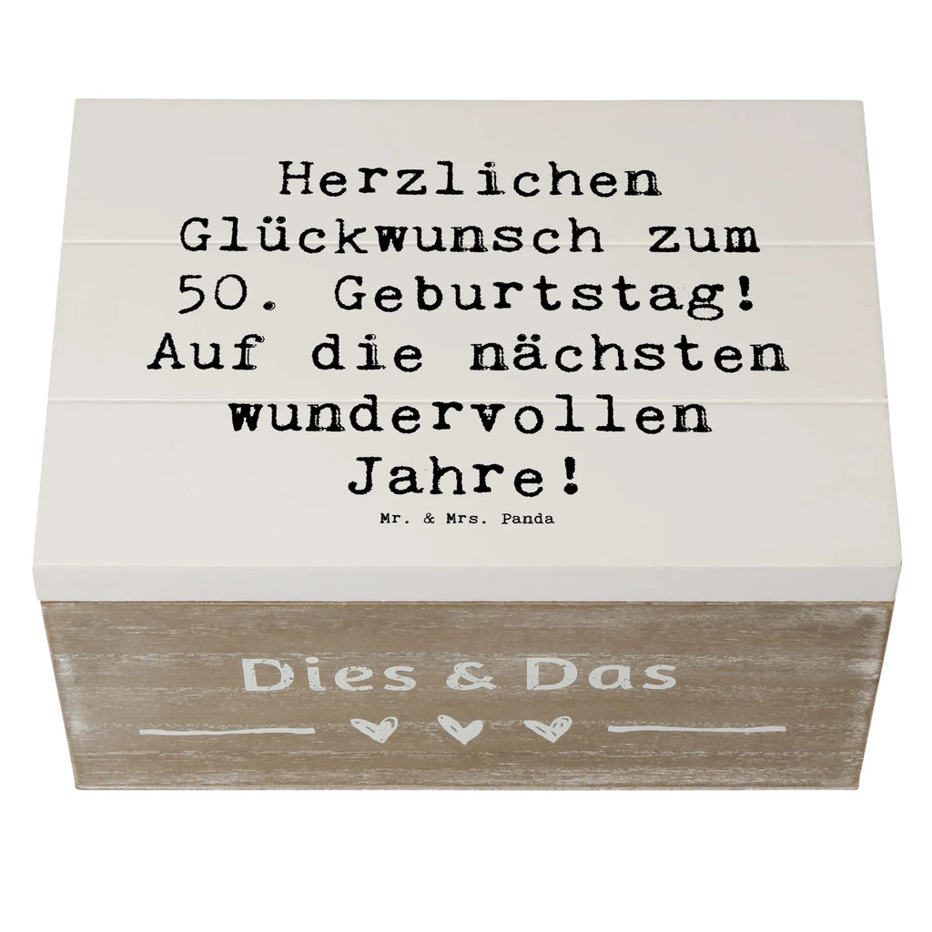 Holzkiste Spruch 50. Geburtstag Glückwunsch Schatulle, Geschenkbox, Holzkiste, Aufbewahrungsbox, Schatzkiste, Erinnerungsbox, Truhe, Dekokiste, Kiste, Erinnerungskiste, XXL, Geschenkdose, Geburtstag, Geburtstagsgeschenk, Geschenk