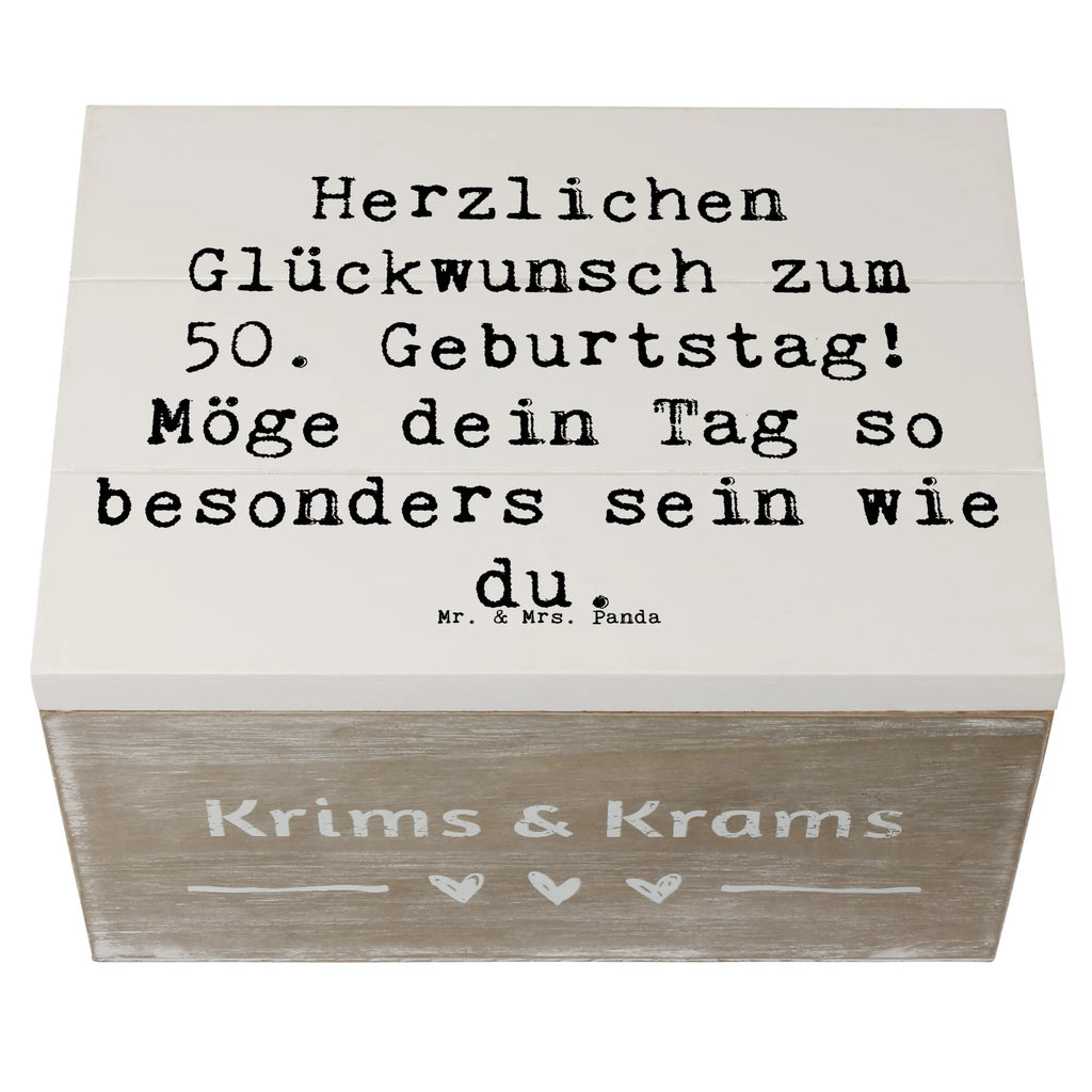 Holzkiste Spruch 50. Geburtstag Freude Aufbewahrungsbox, Erinnerungskiste, Truhe, Schatulle, Dekokiste, Erinnerungsbox, Schatzkiste, Geschenkdose, XXL, Geschenkbox, Kiste, Holzkiste, Geburtstag, Geburtstagsgeschenk, Geschenk