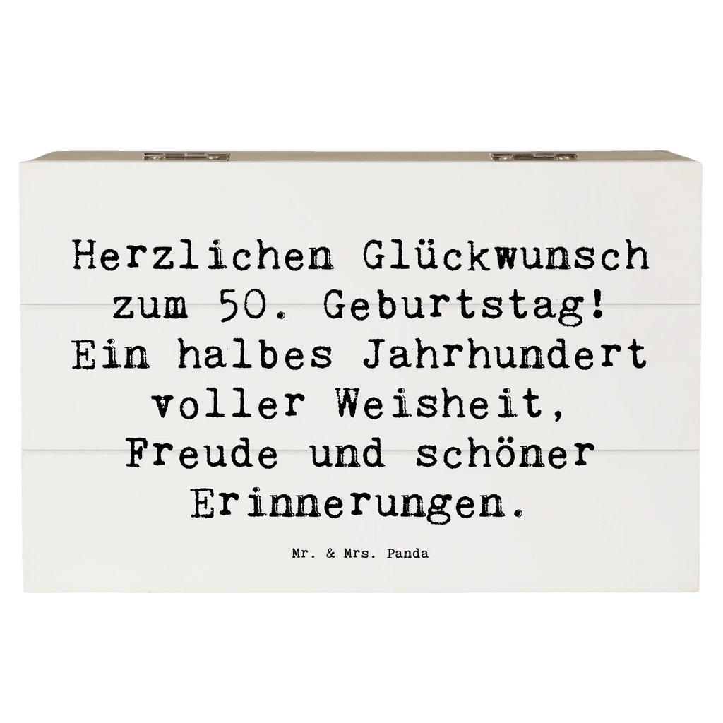 Wooden chest Saying Herzlichen Glückwunsch zum 50. Geburtstag! Ein halbes Jahrhundert voller Weisheit, Freude und schöner Erinnerungen. Erinnerungsbox, Holzkiste, Geschenkbox, Kiste, Aufbewahrungsbox, Erinnerungskiste, Schatzkiste, Geschenkdose, Truhe, Schatulle, Dekokiste, XXL, Geburtstag, Geburtstagsgeschenk, Geschenk