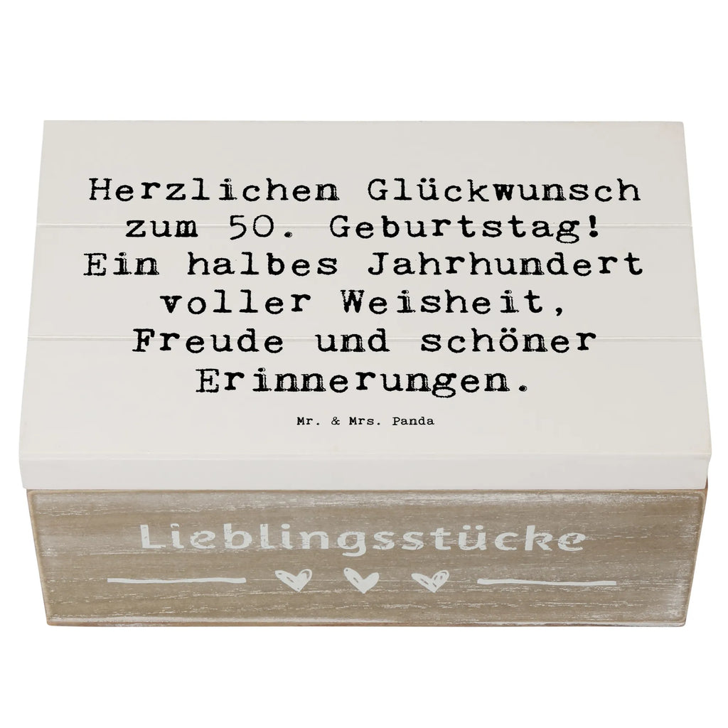 Wooden chest Saying Herzlichen Glückwunsch zum 50. Geburtstag! Ein halbes Jahrhundert voller Weisheit, Freude und schöner Erinnerungen. Erinnerungsbox, Holzkiste, Geschenkbox, Kiste, Aufbewahrungsbox, Erinnerungskiste, Schatzkiste, Geschenkdose, Truhe, Schatulle, Dekokiste, XXL, Geburtstag, Geburtstagsgeschenk, Geschenk