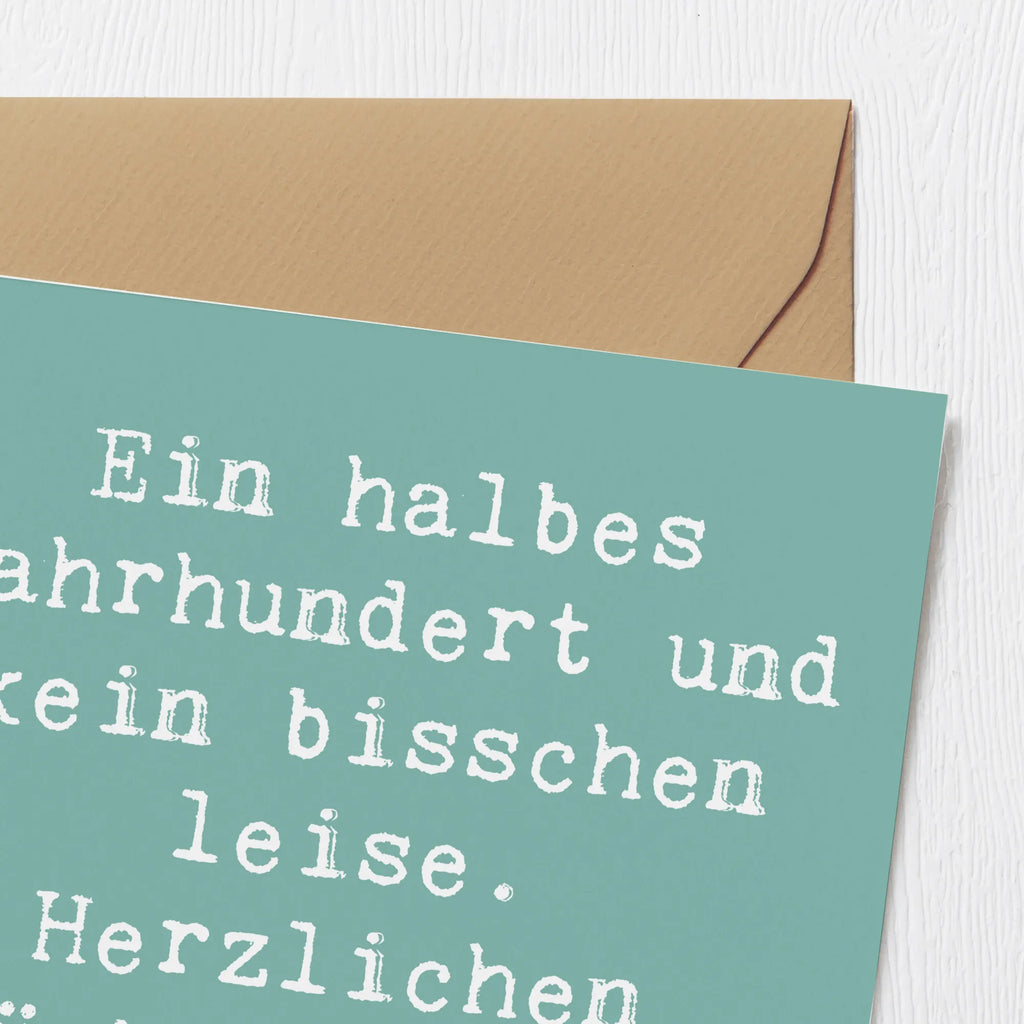 Deluxe Karte Spruch 50. Geburtstag Karte, Geburtstagskarte, Hochwertige Klappkarte, Hochzeitskarte, Grußkarte, Einladungskarte, Klappkarte, Hochwertige Grußkarte, Glückwunschkarte, Geburtstag, Geburtstagsgeschenk, Geschenk
