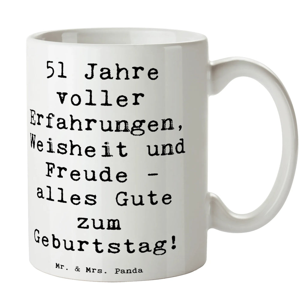 Tasse Spruch 51. Geburtstag Teetasse, Kaffeetasse, Bürotasse, Porzellantasse, Tasse, Geschenktasse, Tasse mit Zitaten, Keramiktasse, Tasse mit Motiven, Geburtstag, Geburtstagsgeschenk, Geschenk