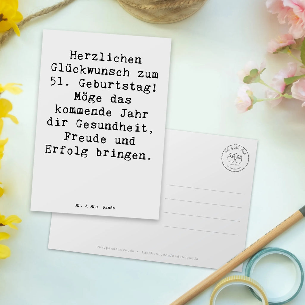Postkarte Spruch 51. Geburtstag Freude Ansichtskarte, Postkarte, Ansichtskarten, Geschenkkarte, Karte, Geburtstagskarte, Grußkarte, Einladungskarten Geburtstag, Einladungskarte, Einladung, Einladung Geburtstag, Dankeskarte, Geburtstag, Geburtstagsgeschenk, Geschenk