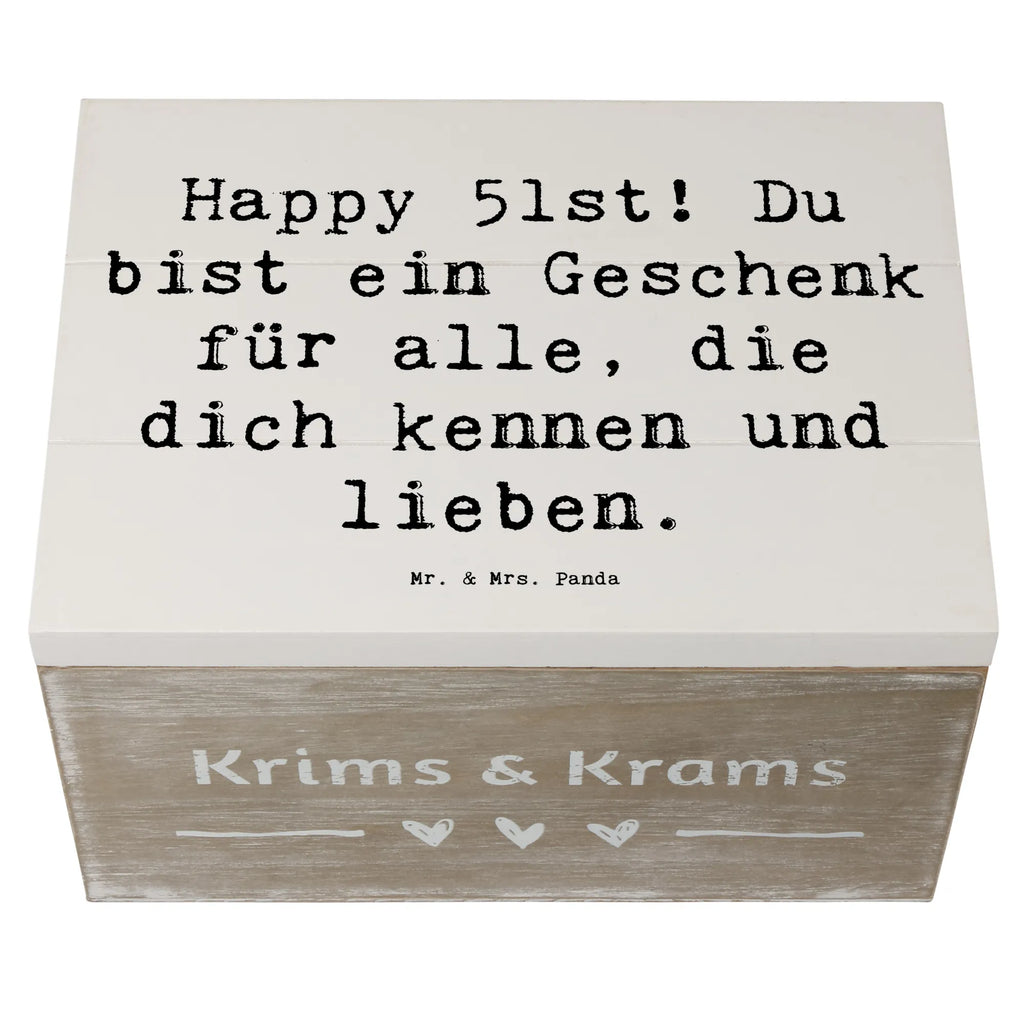 Holzkiste Spruch 51. Geburtstag Geschenk Schatulle, Dekokiste, Holzkiste, Erinnerungsbox, Aufbewahrungsbox, Geschenkdose, Erinnerungskiste, XXL, Truhe, Kiste, Geschenkbox, Schatzkiste, Geburtstag, Geburtstagsgeschenk, Geschenk