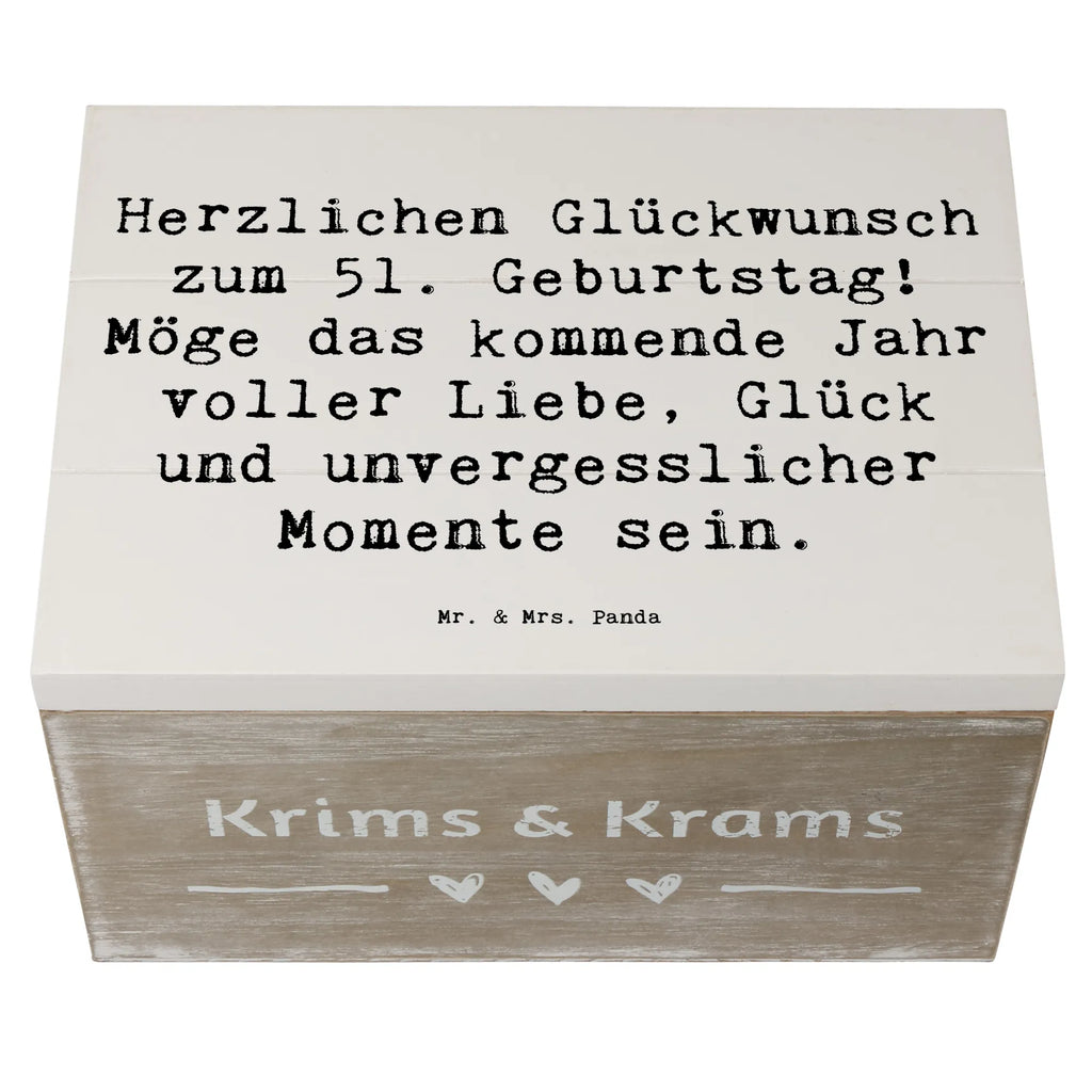 Holzkiste Spruch 51. Geburtstag Holzkiste, Dekokiste, Aufbewahrungsbox, Erinnerungsbox, Kiste, Geschenkdose, Truhe, Schatulle, Erinnerungskiste, Geschenkbox, XXL, Schatzkiste, Geburtstag, Geburtstagsgeschenk, Geschenk