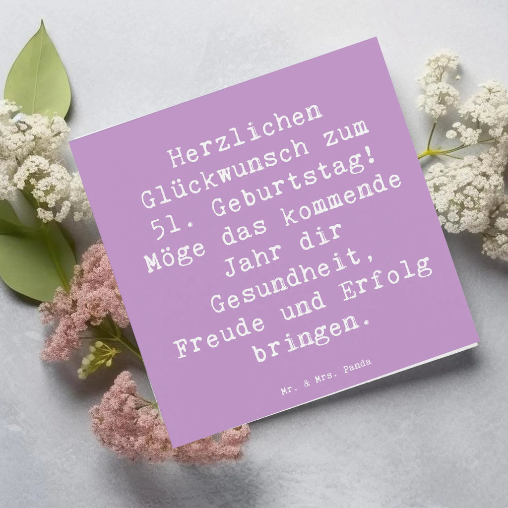Deluxe Card Saying Herzlichen Glückwunsch zum 51. Geburtstag! Möge das kommende Jahr dir Gesundheit, Freude und Erfolg bringen. Hochwertige Grußkarte, Einladungskarte, Geburtstagskarte, Karte, Grußkarte, Hochzeitskarte, Klappkarte, Glückwunschkarte, Hochwertige Klappkarte, Geburtstag, Geburtstagsgeschenk, Geschenk