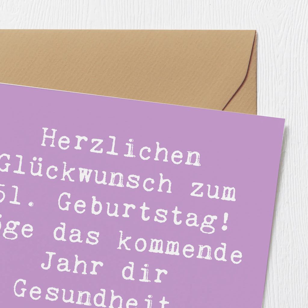 Deluxe Card Saying Herzlichen Glückwunsch zum 51. Geburtstag! Möge das kommende Jahr dir Gesundheit, Freude und Erfolg bringen. Hochwertige Grußkarte, Einladungskarte, Geburtstagskarte, Karte, Grußkarte, Hochzeitskarte, Klappkarte, Glückwunschkarte, Hochwertige Klappkarte, Geburtstag, Geburtstagsgeschenk, Geschenk