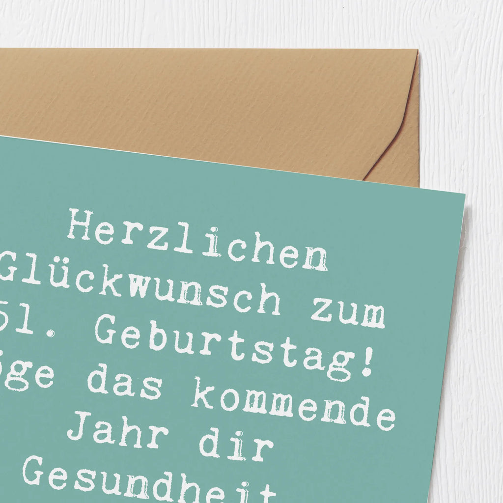 Deluxe Card Saying Herzlichen Glückwunsch zum 51. Geburtstag! Möge das kommende Jahr dir Gesundheit, Freude und Erfolg bringen. Hochwertige Grußkarte, Einladungskarte, Geburtstagskarte, Karte, Grußkarte, Hochzeitskarte, Klappkarte, Glückwunschkarte, Hochwertige Klappkarte, Geburtstag, Geburtstagsgeschenk, Geschenk