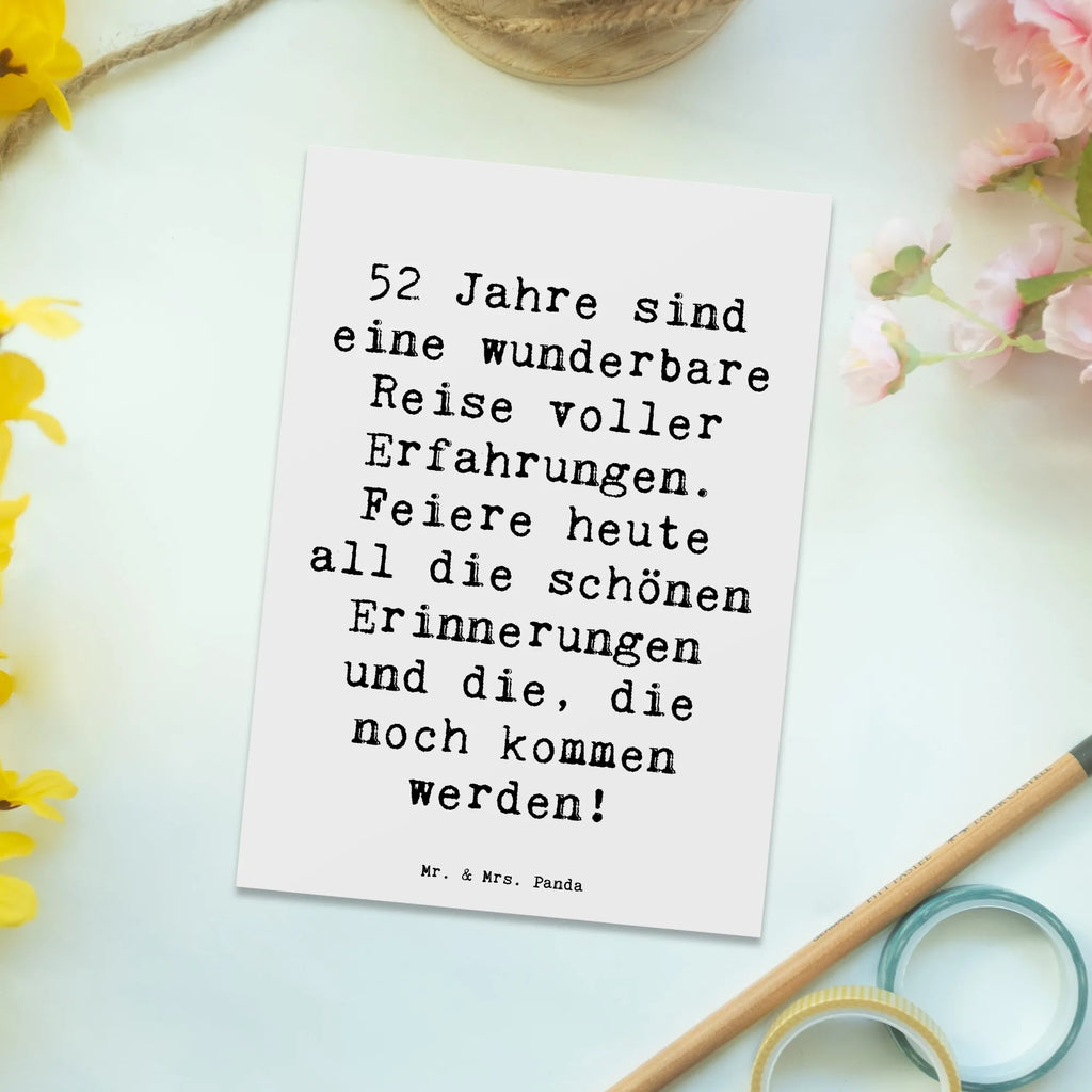 Postkarte Spruch 52. Geburtstag Karte, Einladung Geburtstag, Postkarte, Grußkarte, Ansichtskarten, Einladungskarte, Einladung, Geschenkkarte, Geburtstagskarte, Einladungskarten Geburtstag, Dankeskarte, Ansichtskarte, Geburtstag, Geburtstagsgeschenk, Geschenk