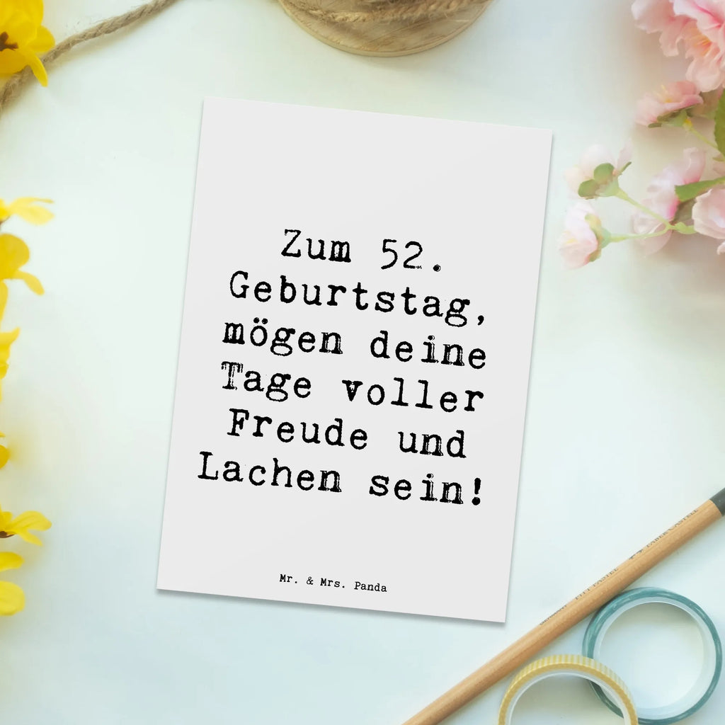 Postkarte Spruch 52. Geburtstag Freude Dankeskarte, Einladung Geburtstag, Einladungskarte, Karte, Einladung, Einladungskarten Geburtstag, Geschenkkarte, Ansichtskarten, Ansichtskarte, Grußkarte, Geburtstagskarte, Postkarte, Geburtstag, Geburtstagsgeschenk, Geschenk