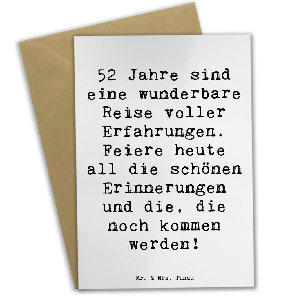 Grußkarte Spruch 52. Geburtstag Hochzeitskarte, Glückwunschkarte, Grußkarte, Geburtstagskarte, Einladungskarte, Klappkarte, Karte, Ansichtskarten, Geburtstag, Geburtstagsgeschenk, Geschenk