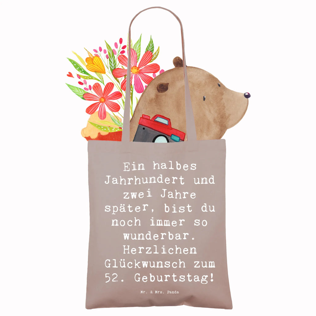 Tragetasche Spruch 52. Geburtstag Beuteltasche, Beutel, Einkaufstasche, Jutebeutel, Stoffbeutel, Tasche, Shopper, Umhängetasche, Strandtasche, Schultertasche, Stofftasche, Tragetasche, Badetasche, Jutetasche, Einkaufstüte, Laptoptasche, Geburtstag, Geburtstagsgeschenk, Geschenk