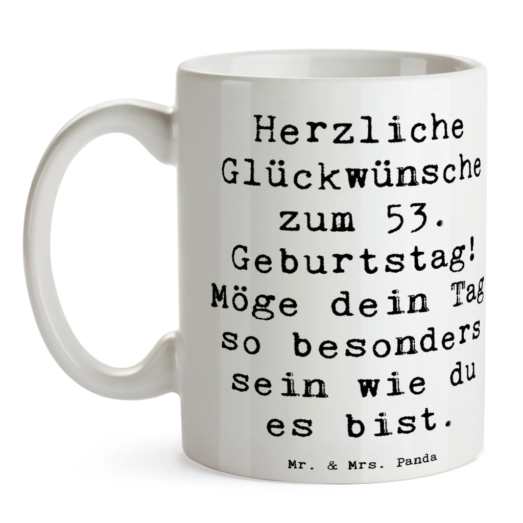 Mug Saying Herzliche Glückwünsche zum 53. Geburtstag! Möge dein Tag so besonders sein wie du es bist. Keramiktasse, Kaffeetasse, Geschenktasse, Tasse mit Motiven, Porzellantasse, Tasse, Teetasse, Tasse mit Zitaten, Bürotasse, Geburtstag, Geburtstagsgeschenk, Geschenk