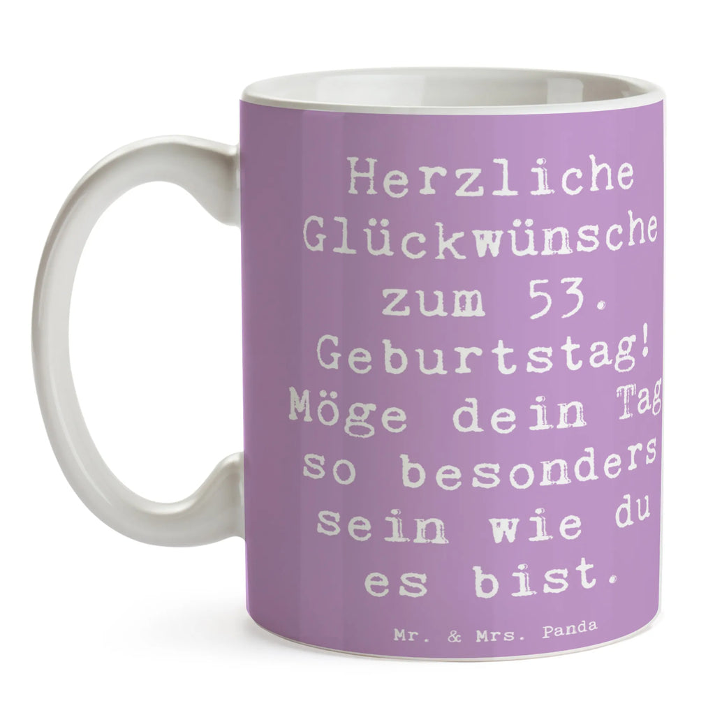 Mug Saying Herzliche Glückwünsche zum 53. Geburtstag! Möge dein Tag so besonders sein wie du es bist. Keramiktasse, Kaffeetasse, Geschenktasse, Tasse mit Motiven, Porzellantasse, Tasse, Teetasse, Tasse mit Zitaten, Bürotasse, Geburtstag, Geburtstagsgeschenk, Geschenk