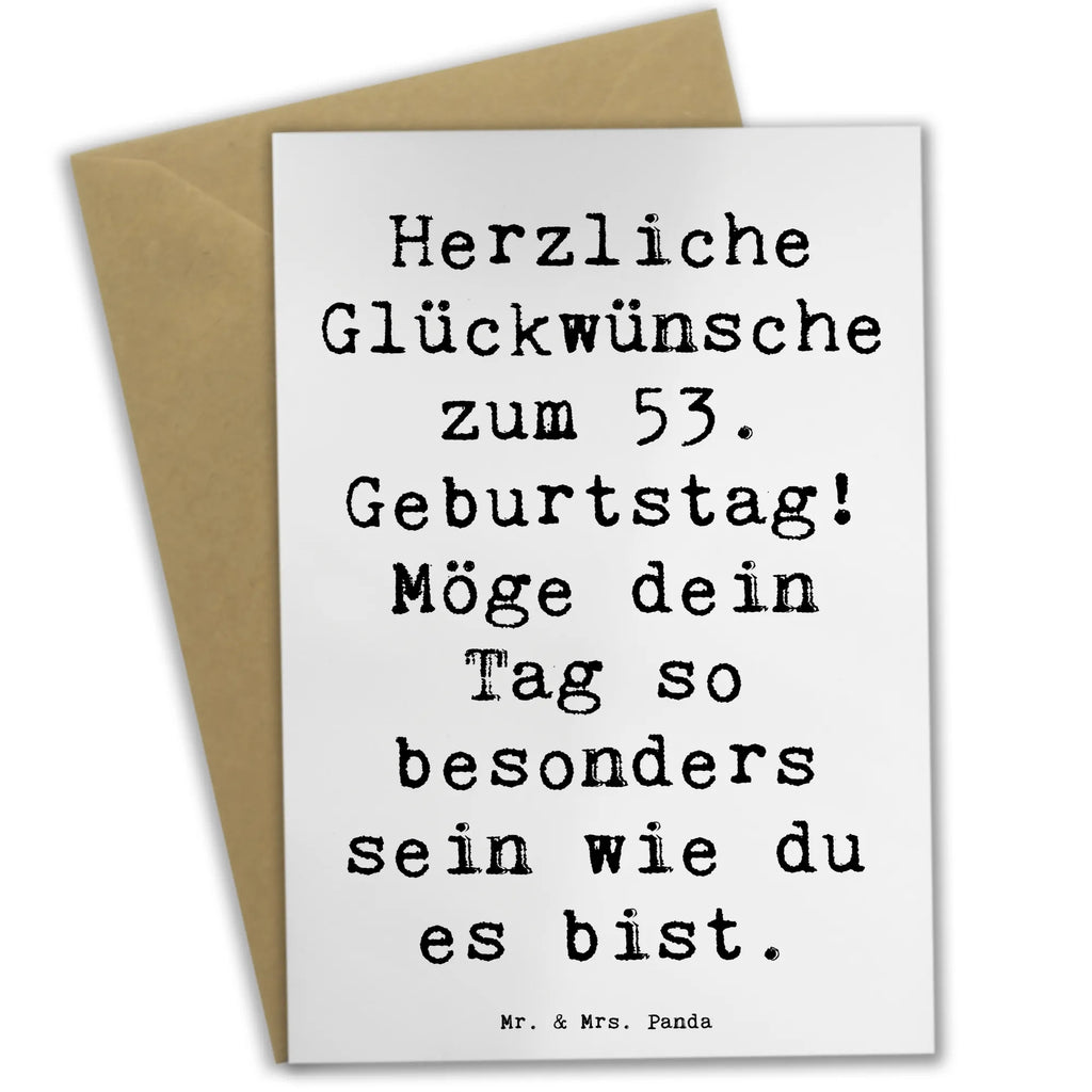 Grußkarte Spruch 53. Geburtstag Klappkarte, Hochzeitskarte, Geburtstagskarte, Grußkarte, Karte, Einladungskarte, Ansichtskarten, Glückwunschkarte, Geburtstag, Geburtstagsgeschenk, Geschenk