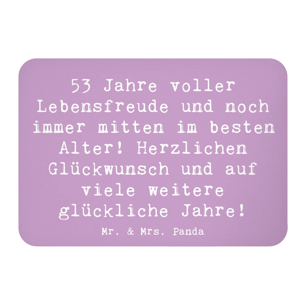 Magnet Saying 53 Jahre voller Lebensfreude und noch immer mitten im besten Alter! Herzlichen Glückwunsch und auf viele weitere glückliche Jahre! Souvenir Magnet, Kühlschrank Dekoration, Motivmagnete, Dekomagnet, Notiz Magnet, Kühlschrankmagnet, Whiteboard Magnet, Pinnwandmagnet, Geburtstag, Geburtstagsgeschenk, Geschenk