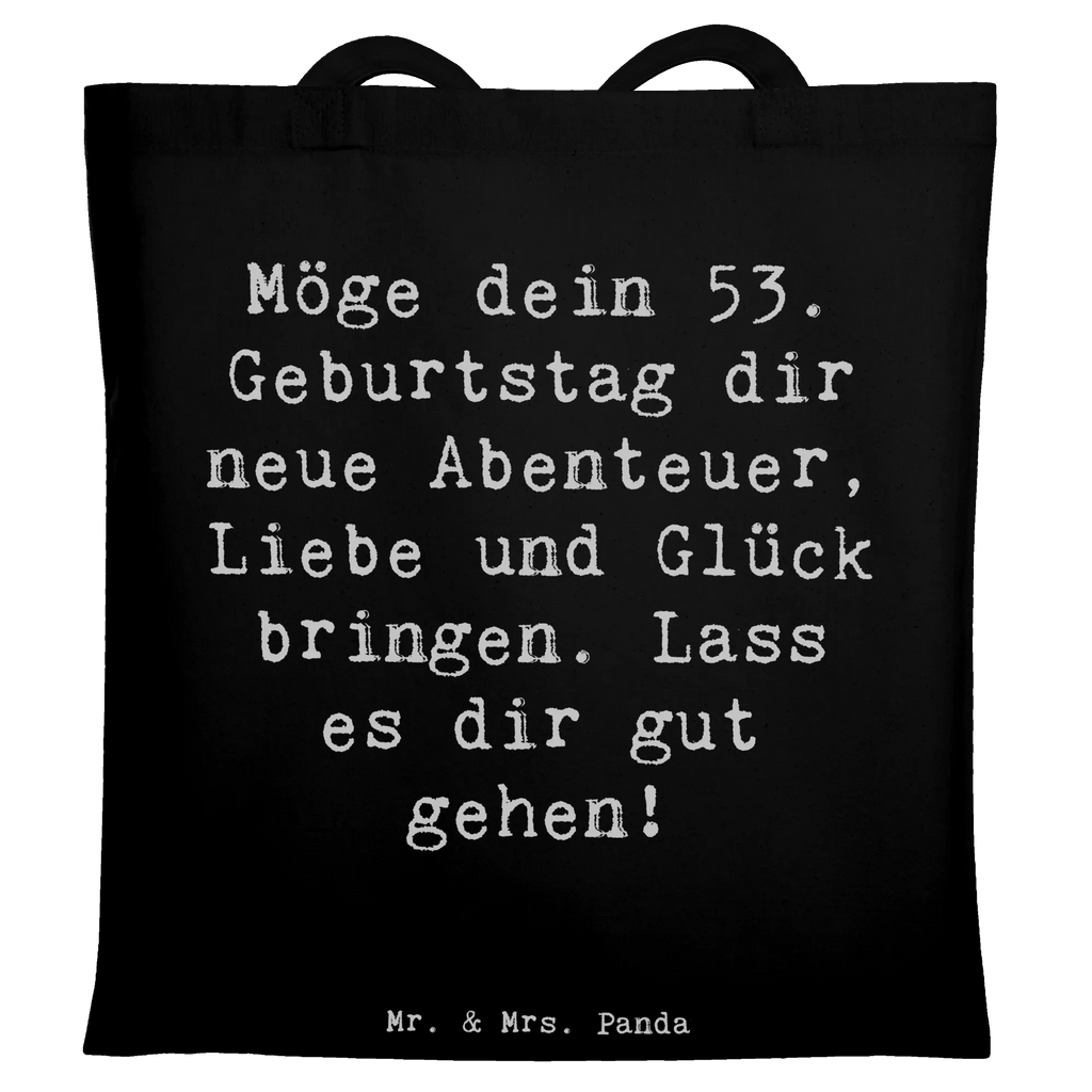 Tragetasche Spruch 53. Geburtstag Abenteuer Beuteltasche, Beutel, Einkaufstasche, Jutebeutel, Stoffbeutel, Tasche, Shopper, Umhängetasche, Strandtasche, Schultertasche, Stofftasche, Tragetasche, Badetasche, Jutetasche, Einkaufstüte, Laptoptasche, Geburtstag, Geburtstagsgeschenk, Geschenk