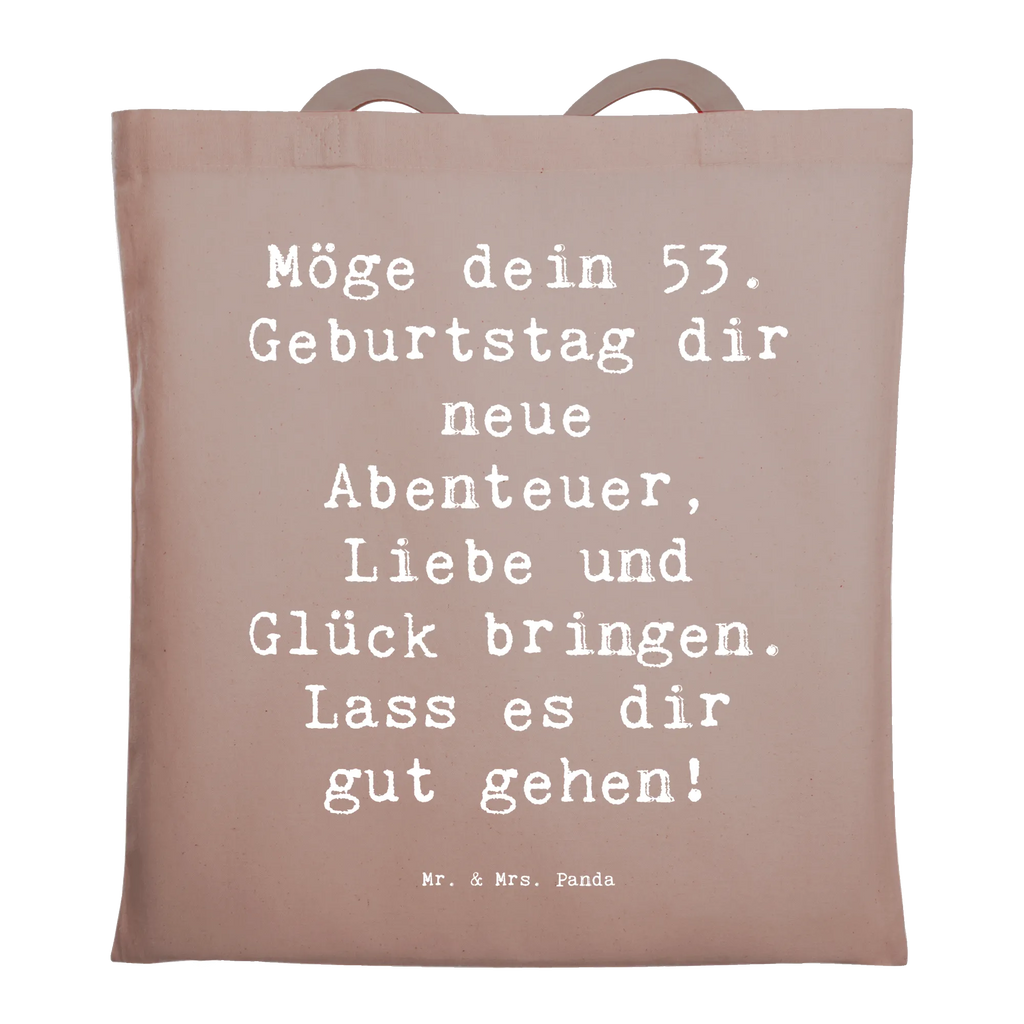 Tragetasche Spruch 53. Geburtstag Abenteuer Beuteltasche, Beutel, Einkaufstasche, Jutebeutel, Stoffbeutel, Tasche, Shopper, Umhängetasche, Strandtasche, Schultertasche, Stofftasche, Tragetasche, Badetasche, Jutetasche, Einkaufstüte, Laptoptasche, Geburtstag, Geburtstagsgeschenk, Geschenk