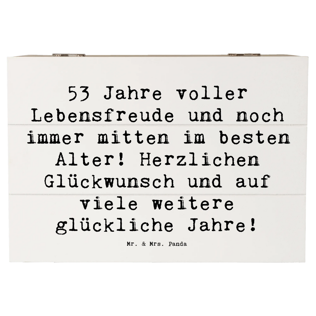 Holzkiste Spruch 53. Geburtstag Freude XXL, Truhe, Holzkiste, Schatulle, Erinnerungskiste, Geschenkbox, Kiste, Aufbewahrungsbox, Geschenkdose, Erinnerungsbox, Dekokiste, Schatzkiste, Geburtstag, Geburtstagsgeschenk, Geschenk