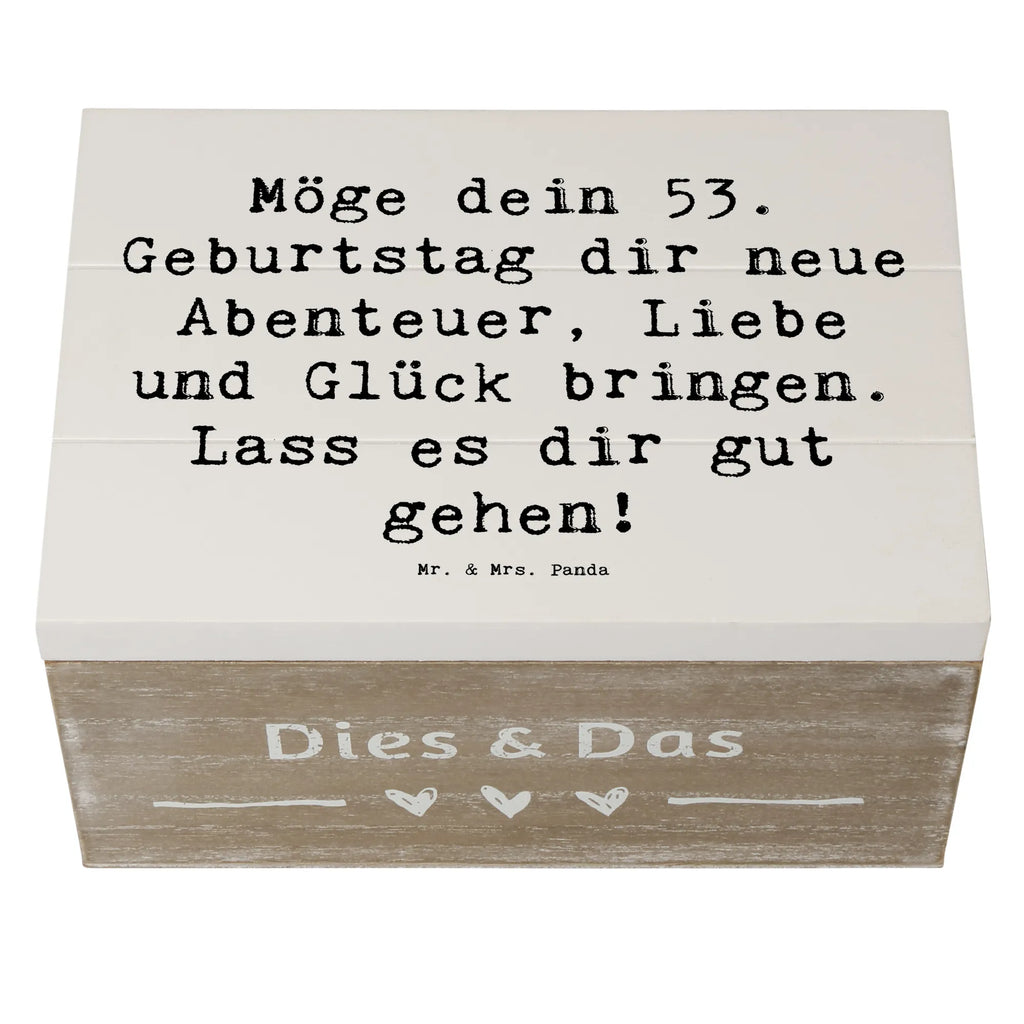 Holzkiste Spruch 53. Geburtstag Abenteuer Geschenkbox, Geschenkdose, Aufbewahrungsbox, XXL, Kiste, Schatzkiste, Erinnerungskiste, Dekokiste, Erinnerungsbox, Holzkiste, Schatulle, Truhe, Geburtstag, Geburtstagsgeschenk, Geschenk
