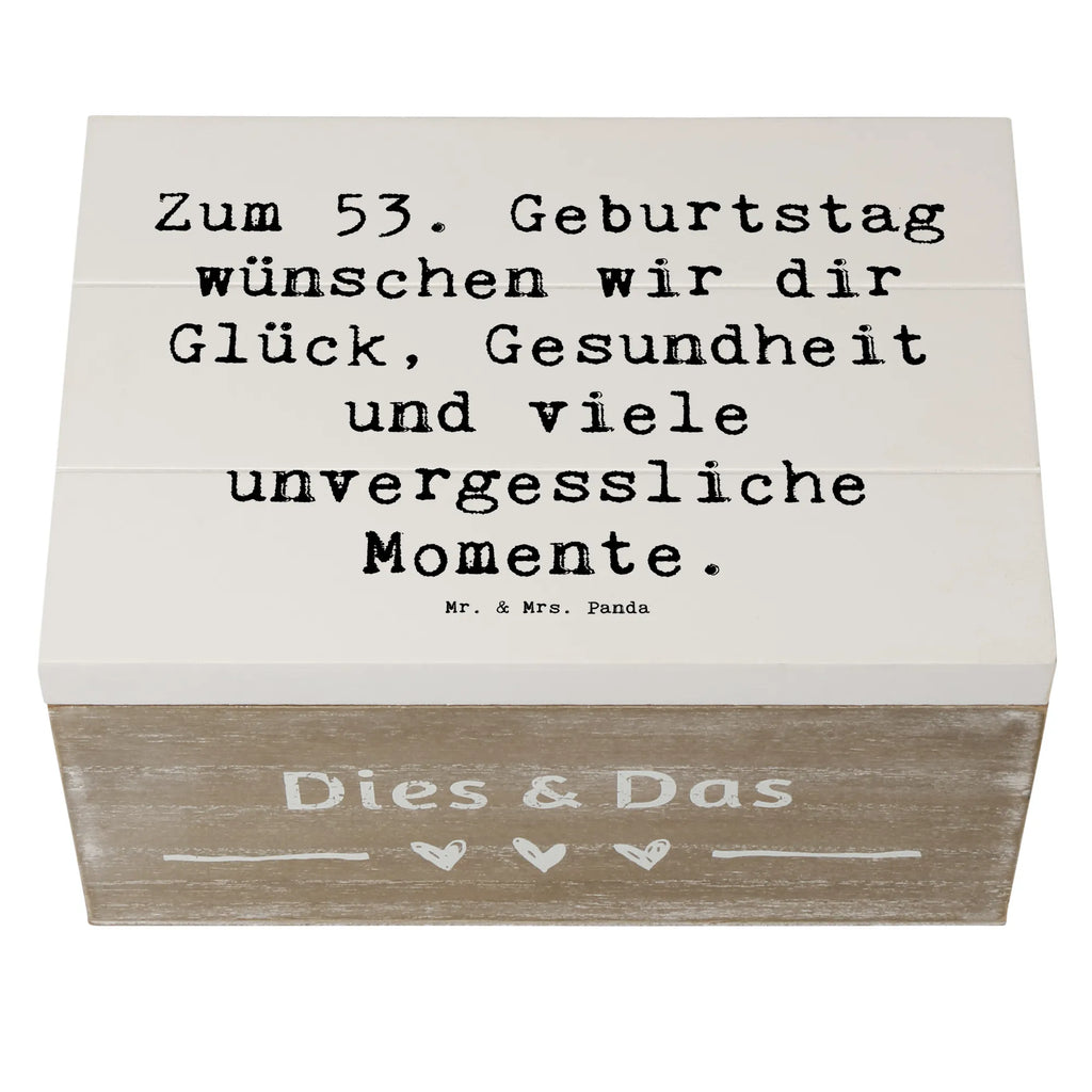 Wooden chest Saying Zum 53. Geburtstag wünschen wir dir Glück, Gesundheit und viele unvergessliche Momente. Holzkiste, Schatzkiste, Geschenkdose, XXL, Truhe, Schatulle, Erinnerungsbox, Kiste, Dekokiste, Geschenkbox, Erinnerungskiste, Aufbewahrungsbox, Geburtstag, Geburtstagsgeschenk, Geschenk