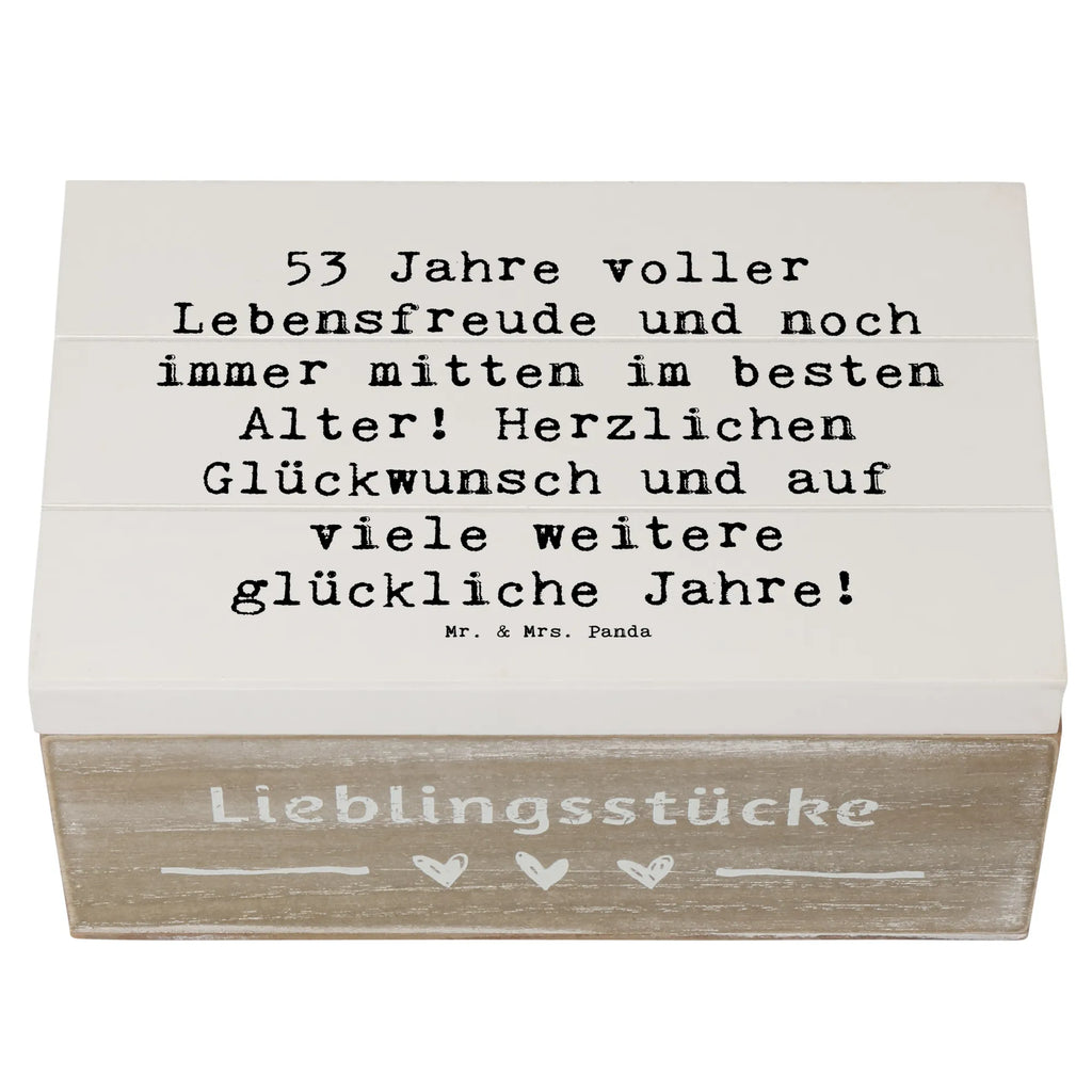 Holzkiste Spruch 53. Geburtstag Freude XXL, Truhe, Holzkiste, Schatulle, Erinnerungskiste, Geschenkbox, Kiste, Aufbewahrungsbox, Geschenkdose, Erinnerungsbox, Dekokiste, Schatzkiste, Geburtstag, Geburtstagsgeschenk, Geschenk