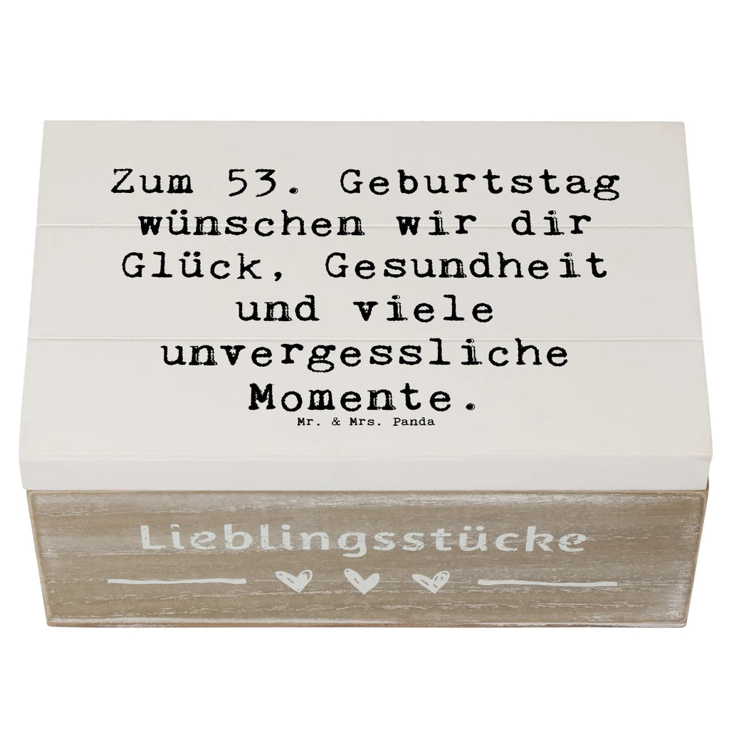 Wooden chest Saying Zum 53. Geburtstag wünschen wir dir Glück, Gesundheit und viele unvergessliche Momente. Holzkiste, Schatzkiste, Geschenkdose, XXL, Truhe, Schatulle, Erinnerungsbox, Kiste, Dekokiste, Geschenkbox, Erinnerungskiste, Aufbewahrungsbox, Geburtstag, Geburtstagsgeschenk, Geschenk