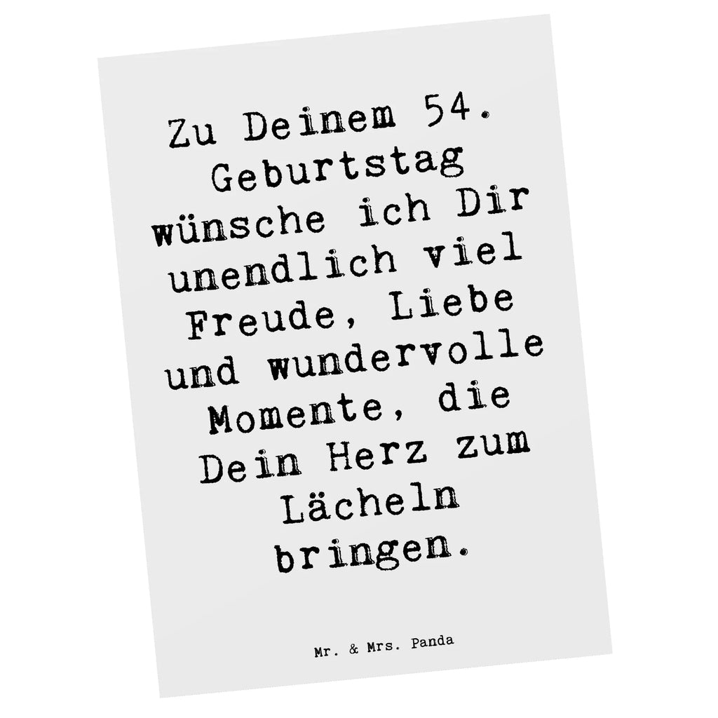 Postkarte Spruch 54. Geburtstag Freude Karte, Einladungskarte, Ansichtskarten, Dankeskarte, Einladung, Postkarte, Ansichtskarte, Grußkarte, Einladungskarten Geburtstag, Geschenkkarte, Geburtstagskarte, Einladung Geburtstag, Geburtstag, Geburtstagsgeschenk, Geschenk