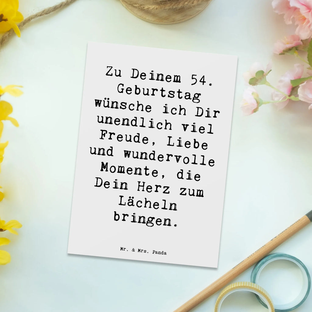 Postkarte Spruch 54. Geburtstag Freude Karte, Einladungskarte, Ansichtskarten, Dankeskarte, Einladung, Postkarte, Ansichtskarte, Grußkarte, Einladungskarten Geburtstag, Geschenkkarte, Geburtstagskarte, Einladung Geburtstag, Geburtstag, Geburtstagsgeschenk, Geschenk