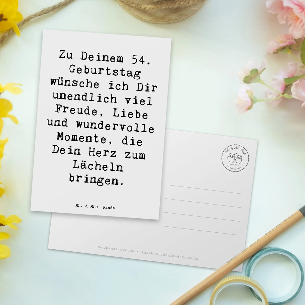 Postkarte Spruch 54. Geburtstag Freude Karte, Einladungskarte, Ansichtskarten, Dankeskarte, Einladung, Postkarte, Ansichtskarte, Grußkarte, Einladungskarten Geburtstag, Geschenkkarte, Geburtstagskarte, Einladung Geburtstag, Geburtstag, Geburtstagsgeschenk, Geschenk