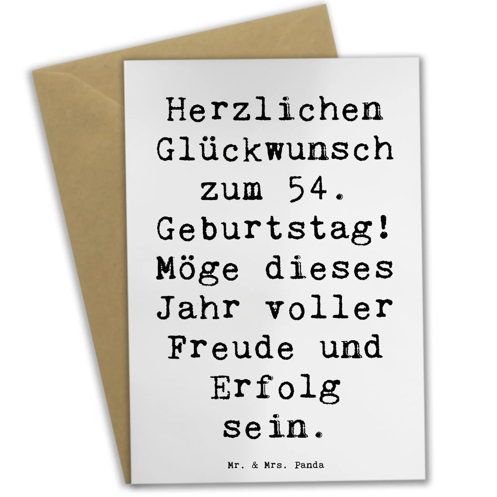 Grußkarte Spruch 54. Geburtstag Freude Erfolg Klappkarte, Geburtstagskarte, Einladungskarte, Glückwunschkarte, Hochzeitskarte, Ansichtskarten, Karte, Grußkarte, Geburtstag, Geburtstagsgeschenk, Geschenk