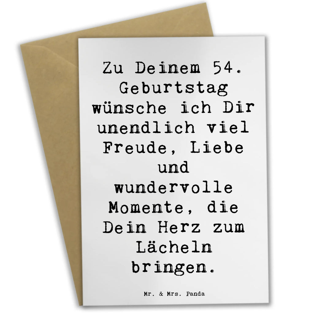 Grußkarte Spruch 54. Geburtstag Freude Glückwunschkarte, Hochzeitskarte, Klappkarte, Karte, Einladungskarte, Grußkarte, Ansichtskarten, Geburtstagskarte, Geburtstag, Geburtstagsgeschenk, Geschenk