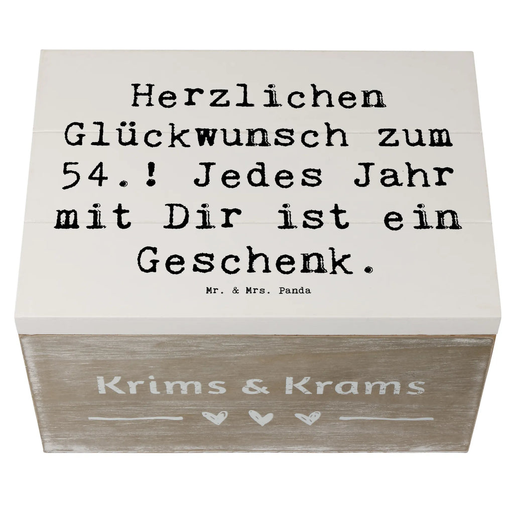 Holzkiste Spruch 54. Geburtstag Dekokiste, Schatulle, XXL, Truhe, Erinnerungsbox, Erinnerungskiste, Schatzkiste, Geschenkdose, Holzkiste, Geschenkbox, Kiste, Aufbewahrungsbox, Geburtstag, Geburtstagsgeschenk, Geschenk