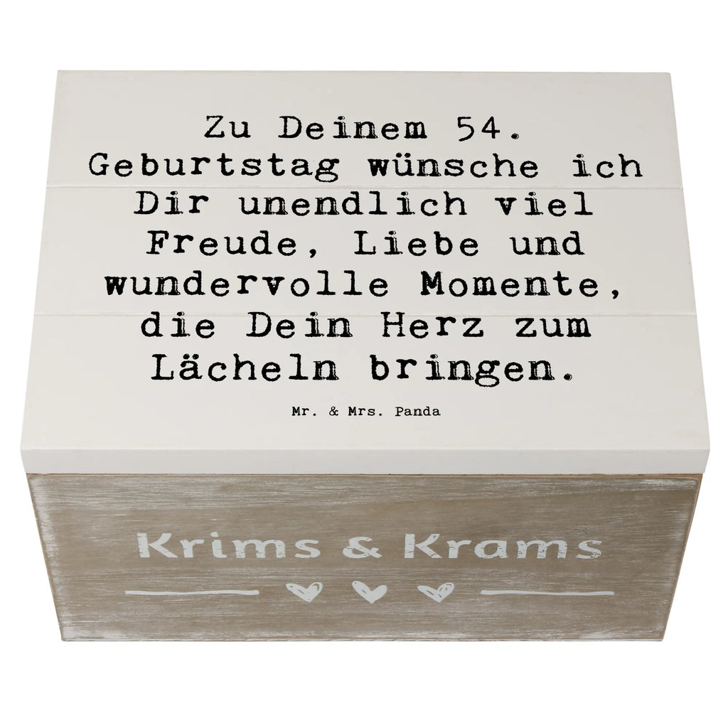 Holzkiste Spruch 54. Geburtstag Freude Kiste, Geschenkbox, Truhe, Geschenkdose, Schatzkiste, Erinnerungsbox, Erinnerungskiste, Holzkiste, Schatulle, XXL, Dekokiste, Aufbewahrungsbox, Geburtstag, Geburtstagsgeschenk, Geschenk