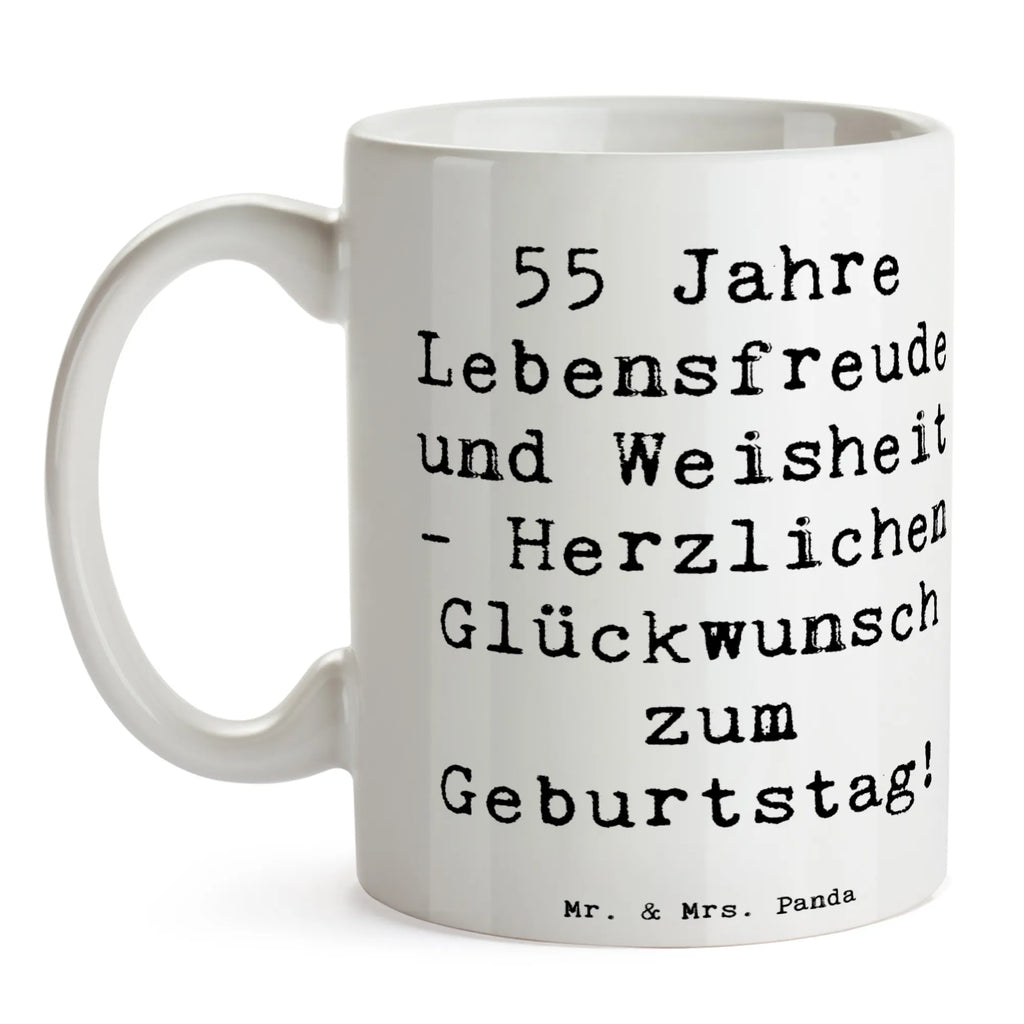 Tasse Spruch 55. Geburtstag Freude Tasse, Geschenktasse, Keramiktasse, Teetasse, Porzellantasse, Tasse mit Motiven, Kaffeetasse, Bürotasse, Tasse mit Zitaten, Geburtstag, Geburtstagsgeschenk, Geschenk